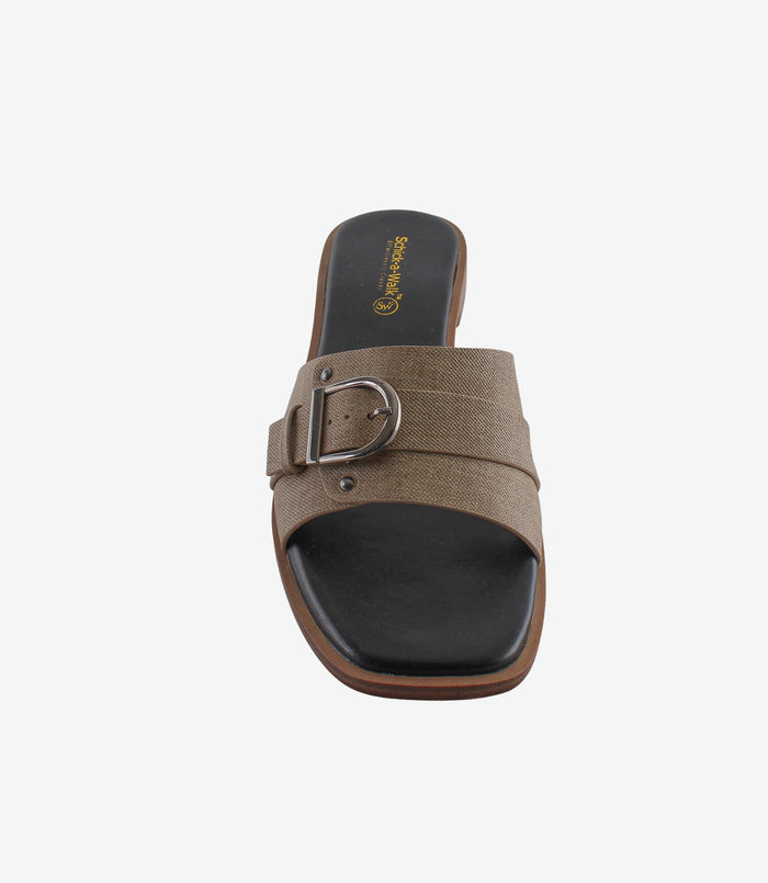 Cicilia Beige – Woven Flat Sandals for Women