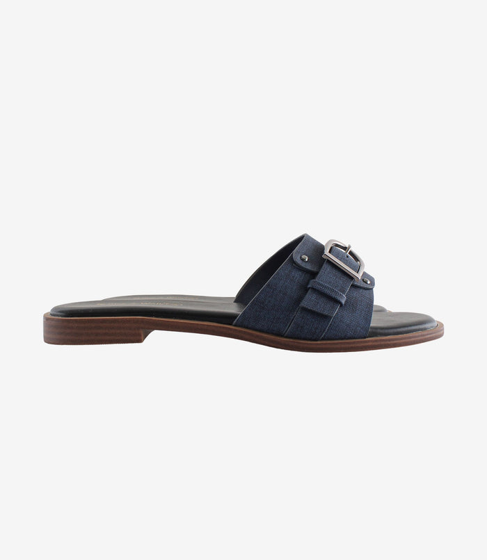 Cicilia Blue – Woven Flat Sandals for Women