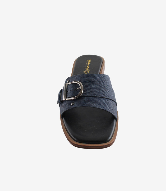 Cicilia Blue – Woven Flat Sandals for Women