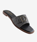Cicilia Grey – Woven Flat Sandals for Women