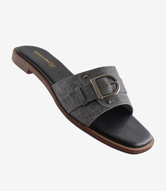 Cicilia Grey – Woven Flat Sandals for Women