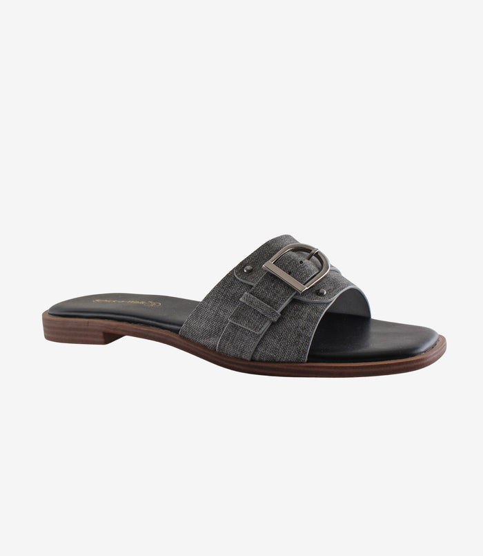 Cicilia Grey – Woven Flat Sandals for Women