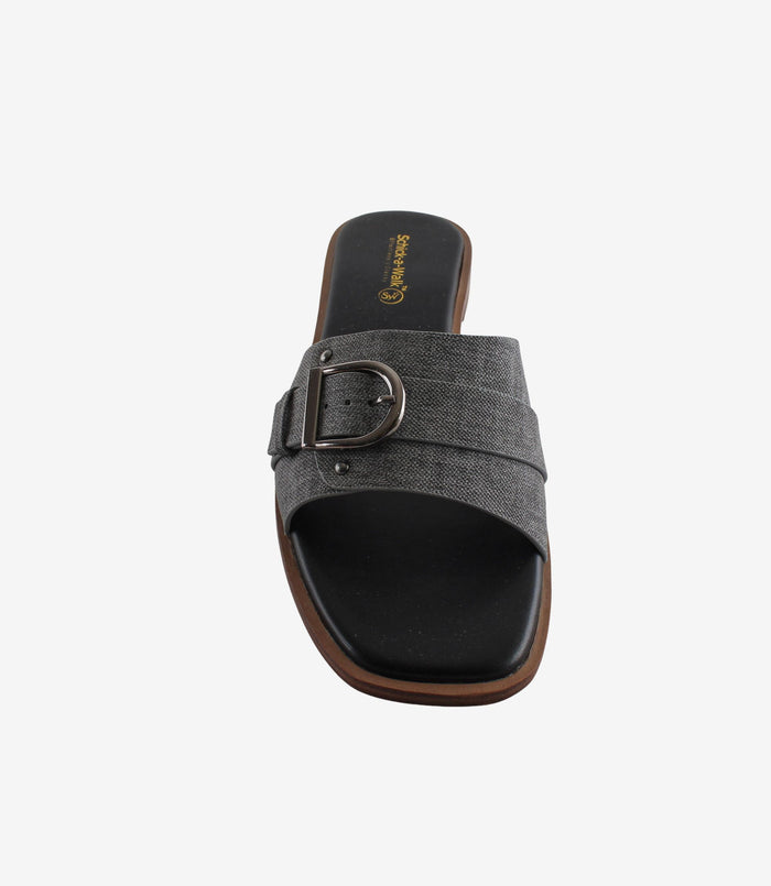 Cicilia Grey – Woven Flat Sandals for Women