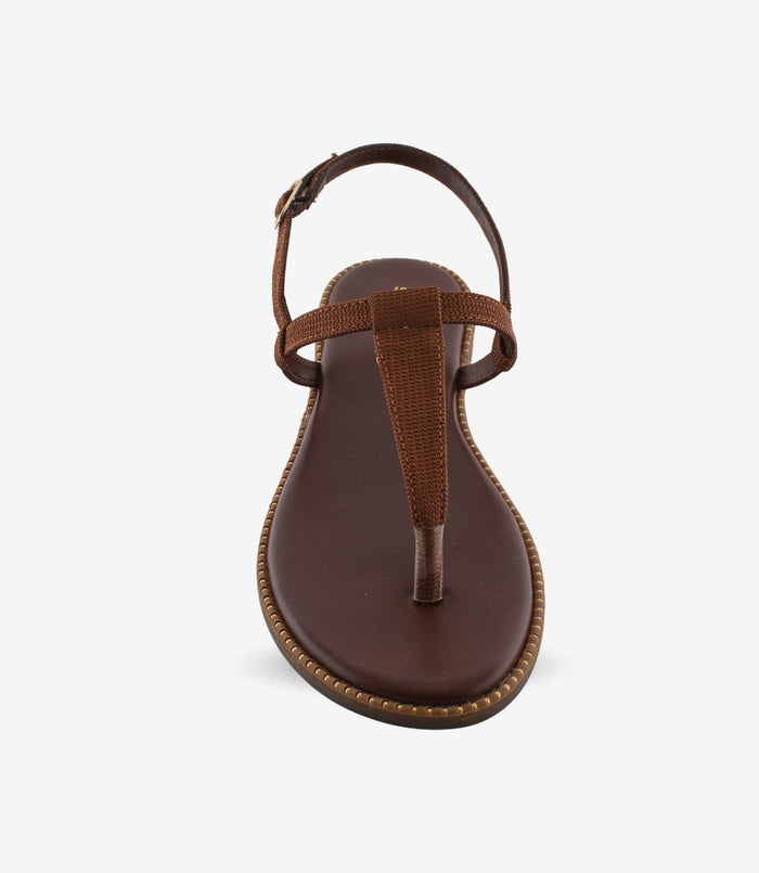 Clara Brown – T-Strap Flat Sandals for Women