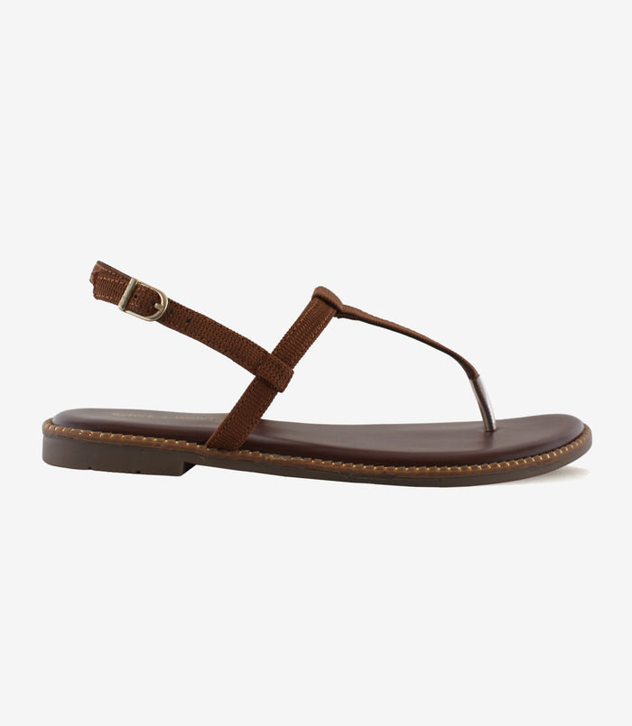 Clara Brown – T-Strap Flat Sandals for Women