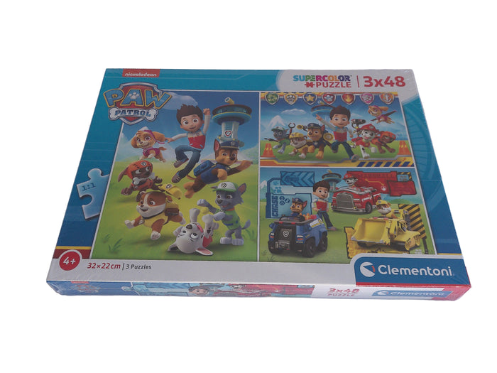 Clementoni Supercolor Puzzle – Paw Patrol, 3 x 48 Teile (ab 4 Jahren)