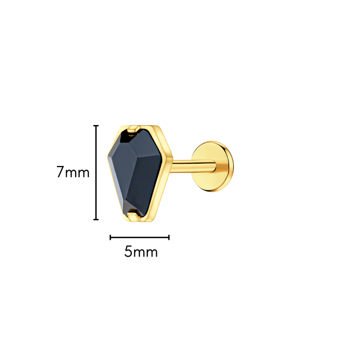 Coffin Flat Back Stud