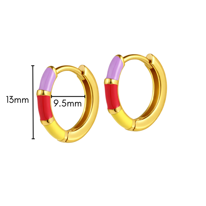 Colorblock Cutie Hoops