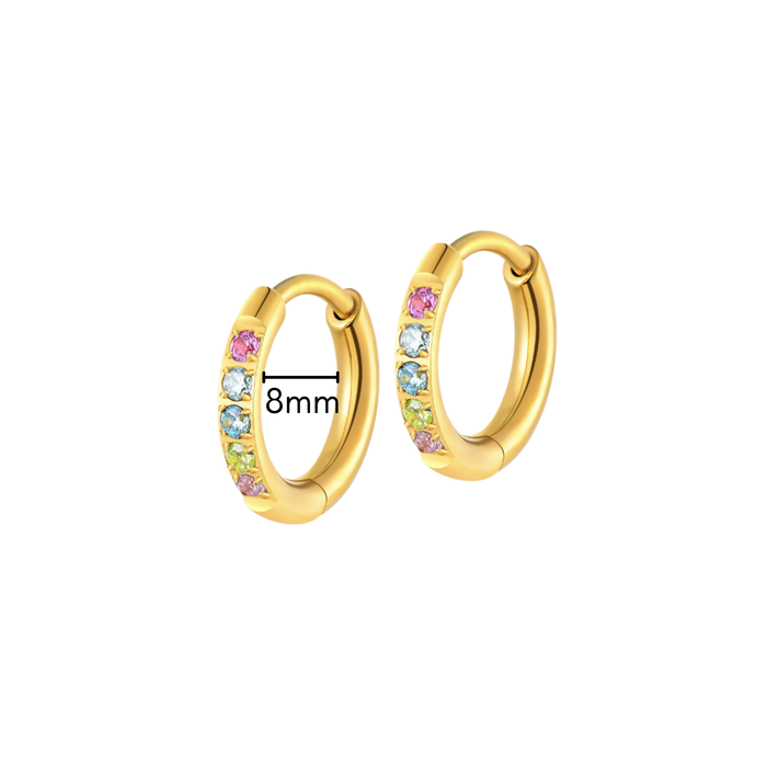Colorful Dress Me Up Hoops in Titanium