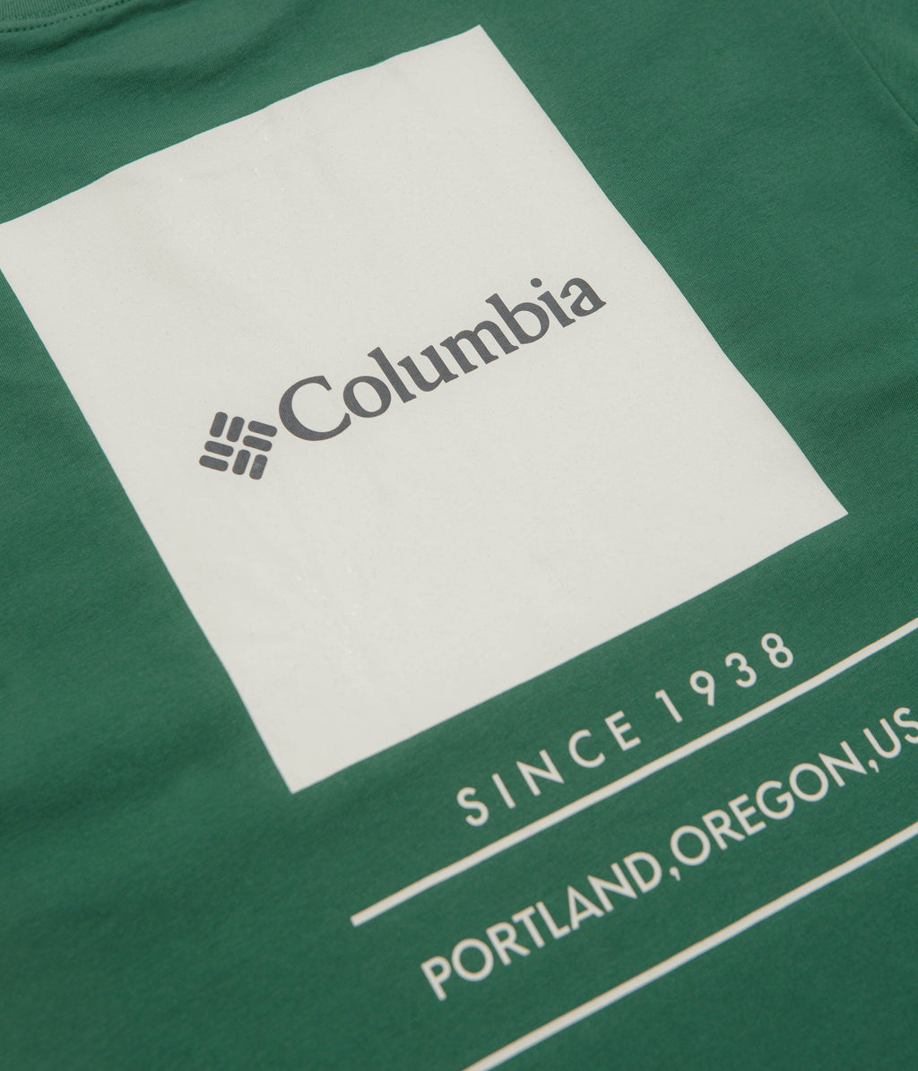 Columbia Barton Springs Graphic T-Shirt - Rain Forest / Dark Stone