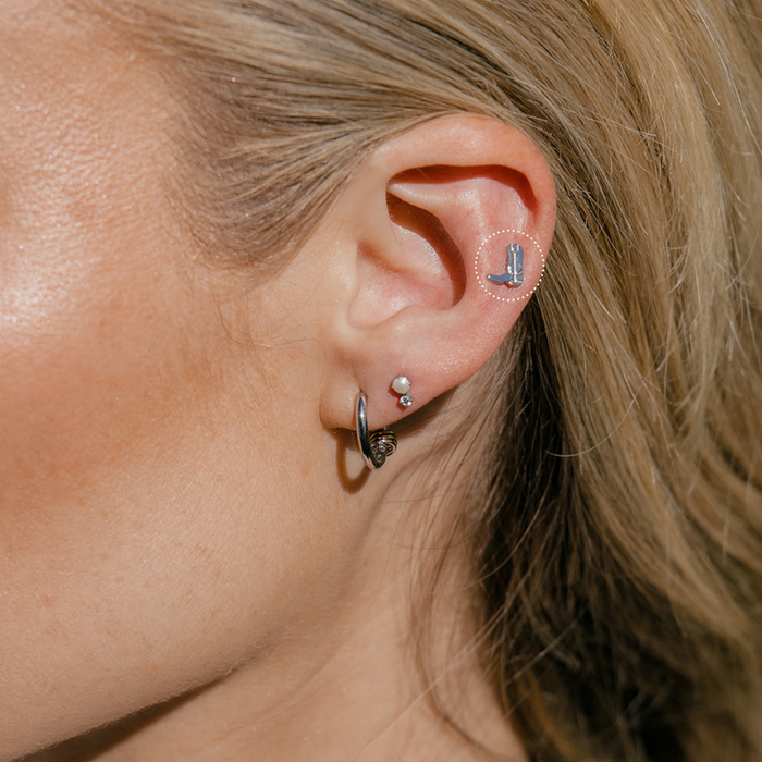 Cowboy Boot Flat Back Stud (left)