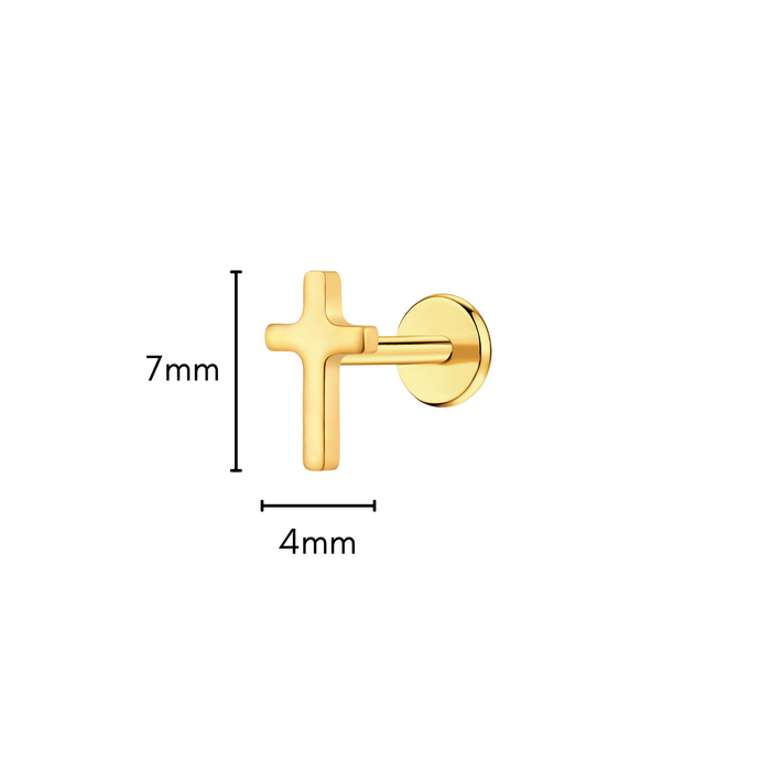 Cross Flat Back Stud