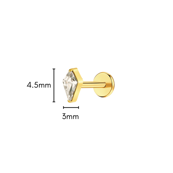 Crystal Kite Flat Back Stud