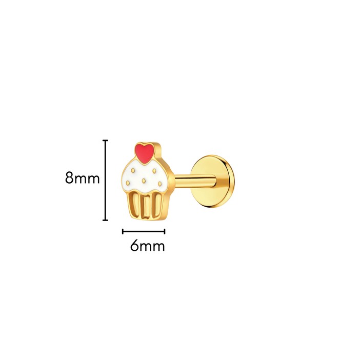 Cupcake Flat Back Stud