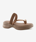 Cushy Beige – Toe-Ring Heels for Women