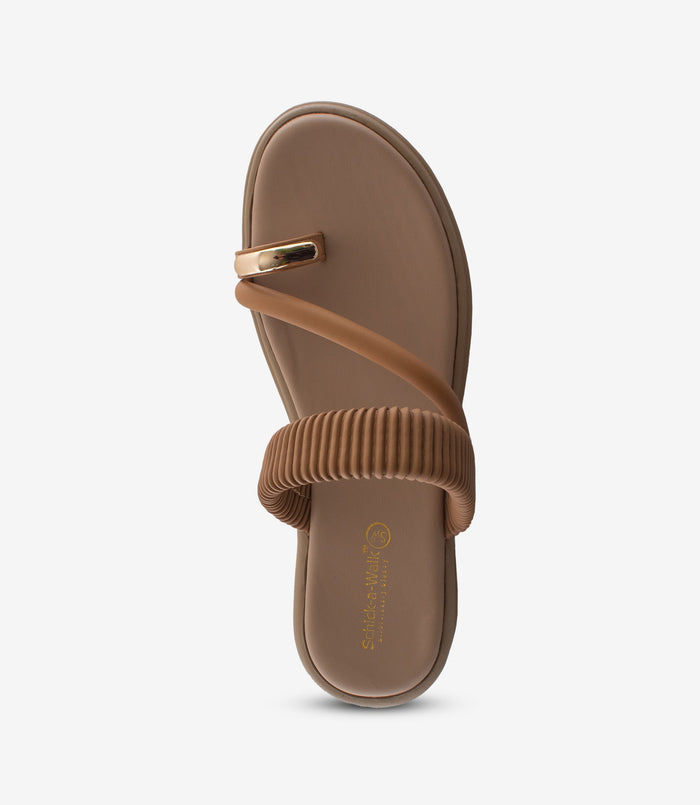 Cushy Beige – Toe-Ring Heels for Women