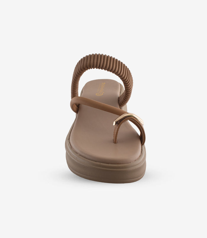 Cushy Beige – Toe-Ring Heels for Women