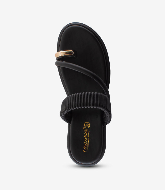 Cushy Black – Toe-Ring Heels for Women