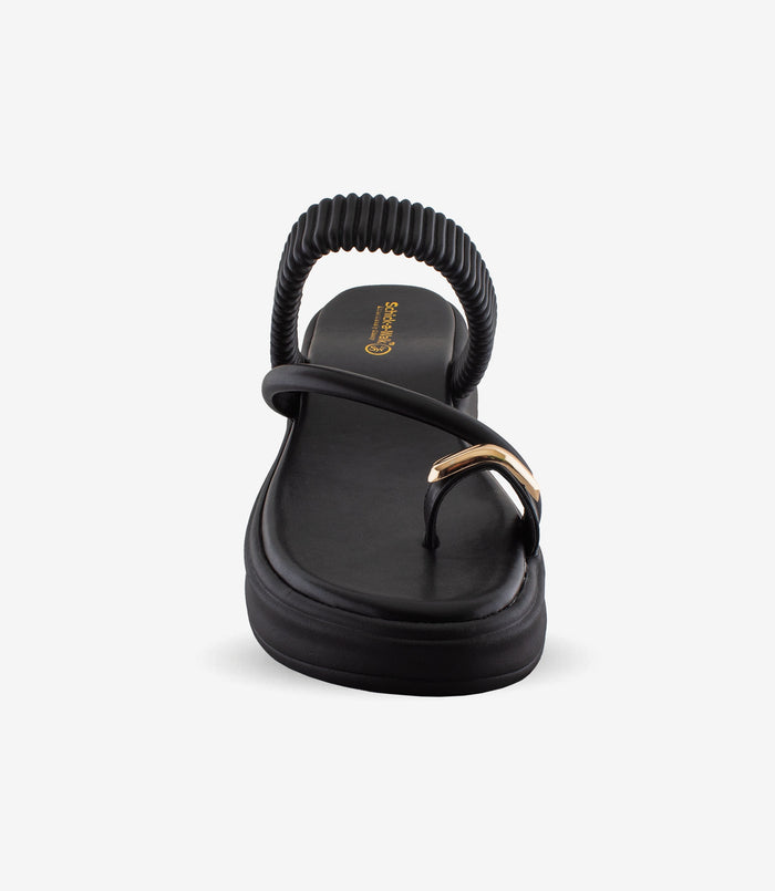 Cushy Black – Toe-Ring Heels for Women