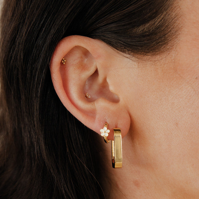Daisy Enamel Clicker Hoops