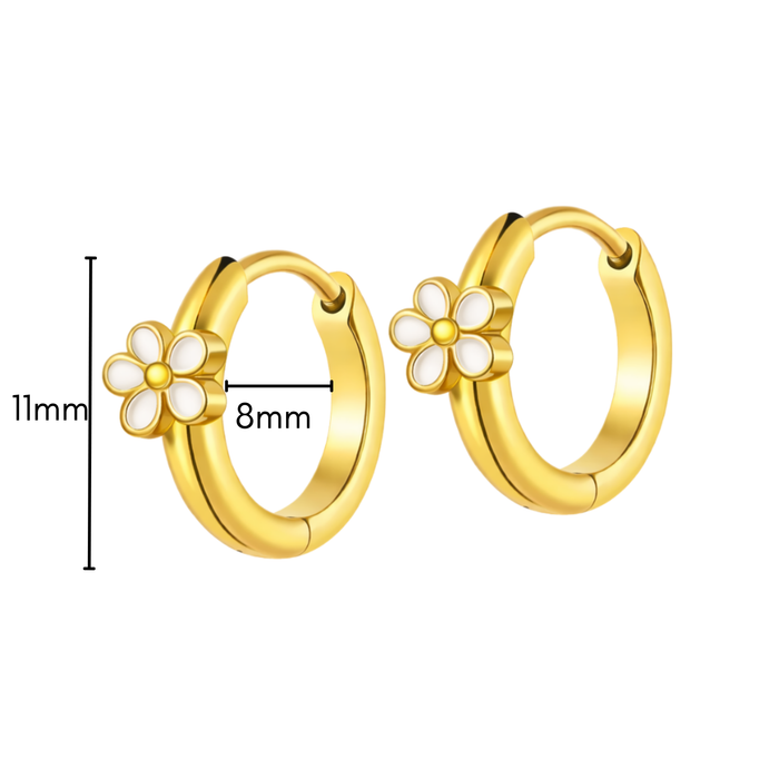 Daisy Enamel Clicker Hoops