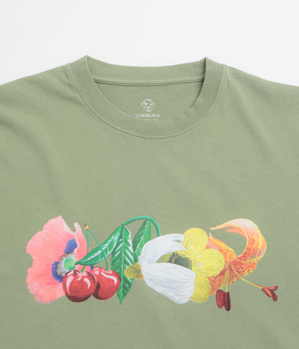 Dancer Glam Flowers T-Shirt - Hedge Green