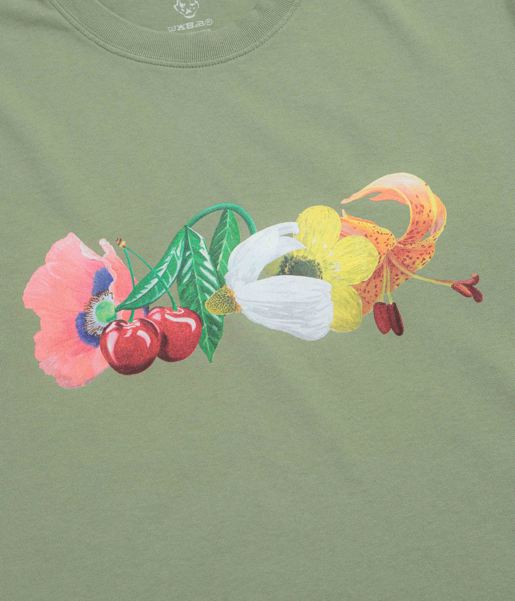 Dancer Glam Flowers T-Shirt - Hedge Green