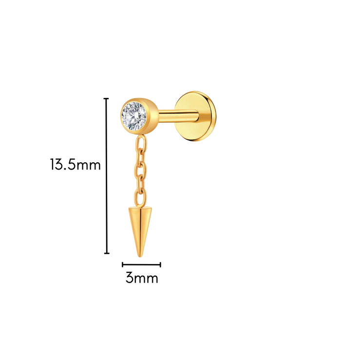 Dangle Drop Flat Back Stud