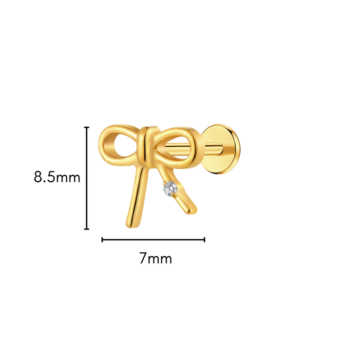 Darling Bow Flat Back Stud