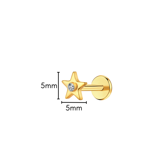 Desert Star Flat Back Stud