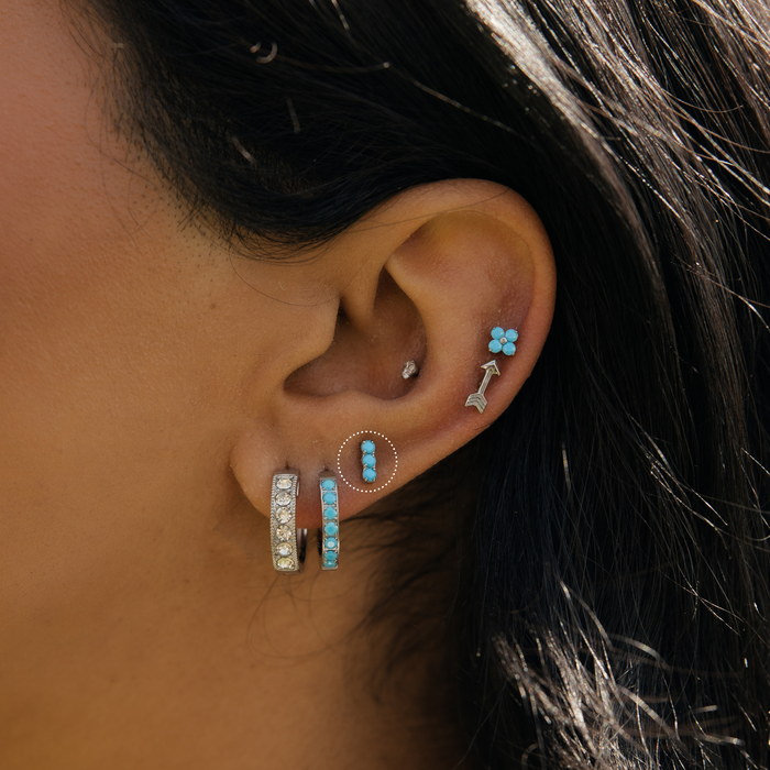 Desert Trio Flat Back Stud