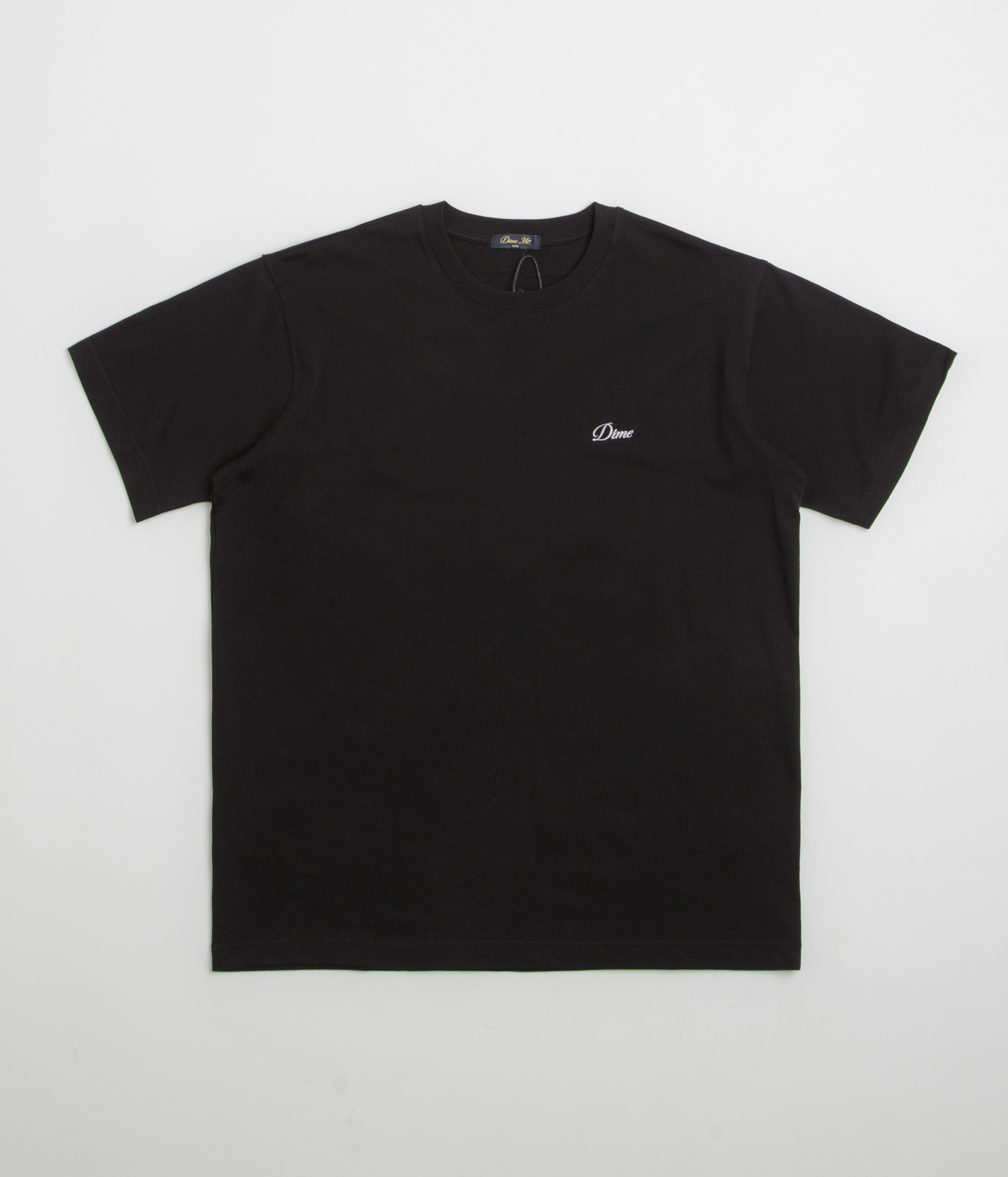 Dime Cursive Small Logo T-Shirt - Black