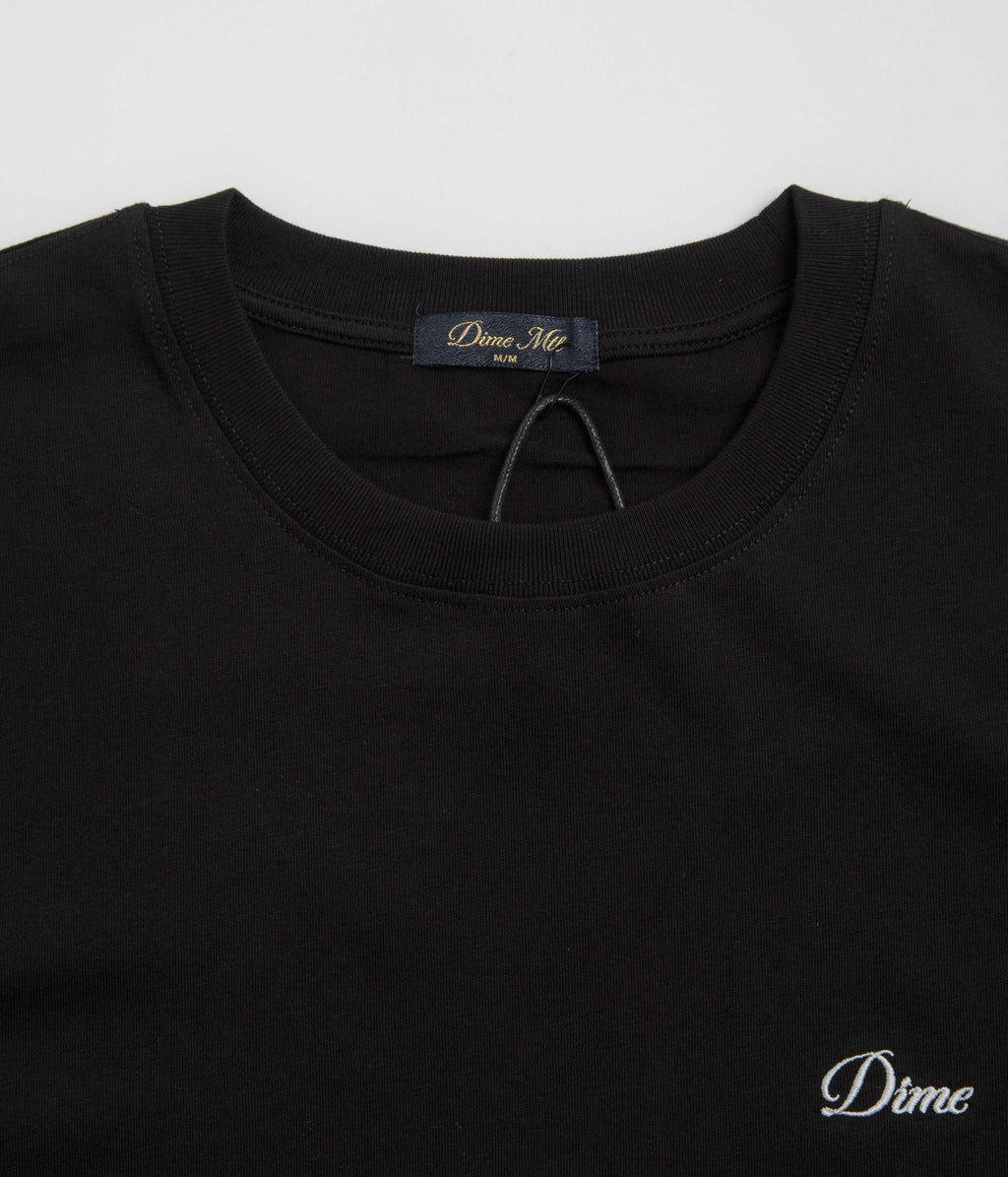 Dime Cursive Small Logo T-Shirt - Black