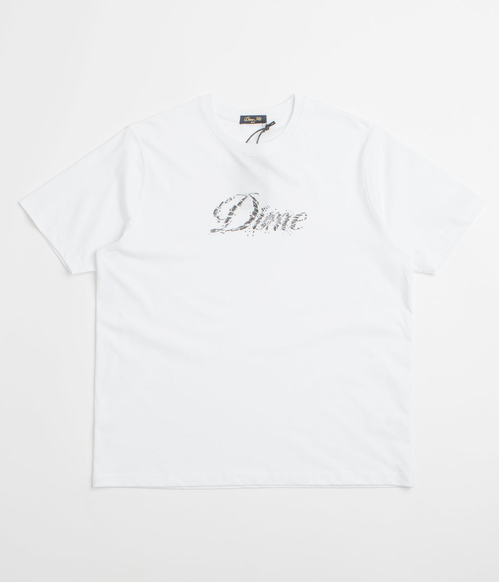 Dime Cursive Smashed T-Shirt - White