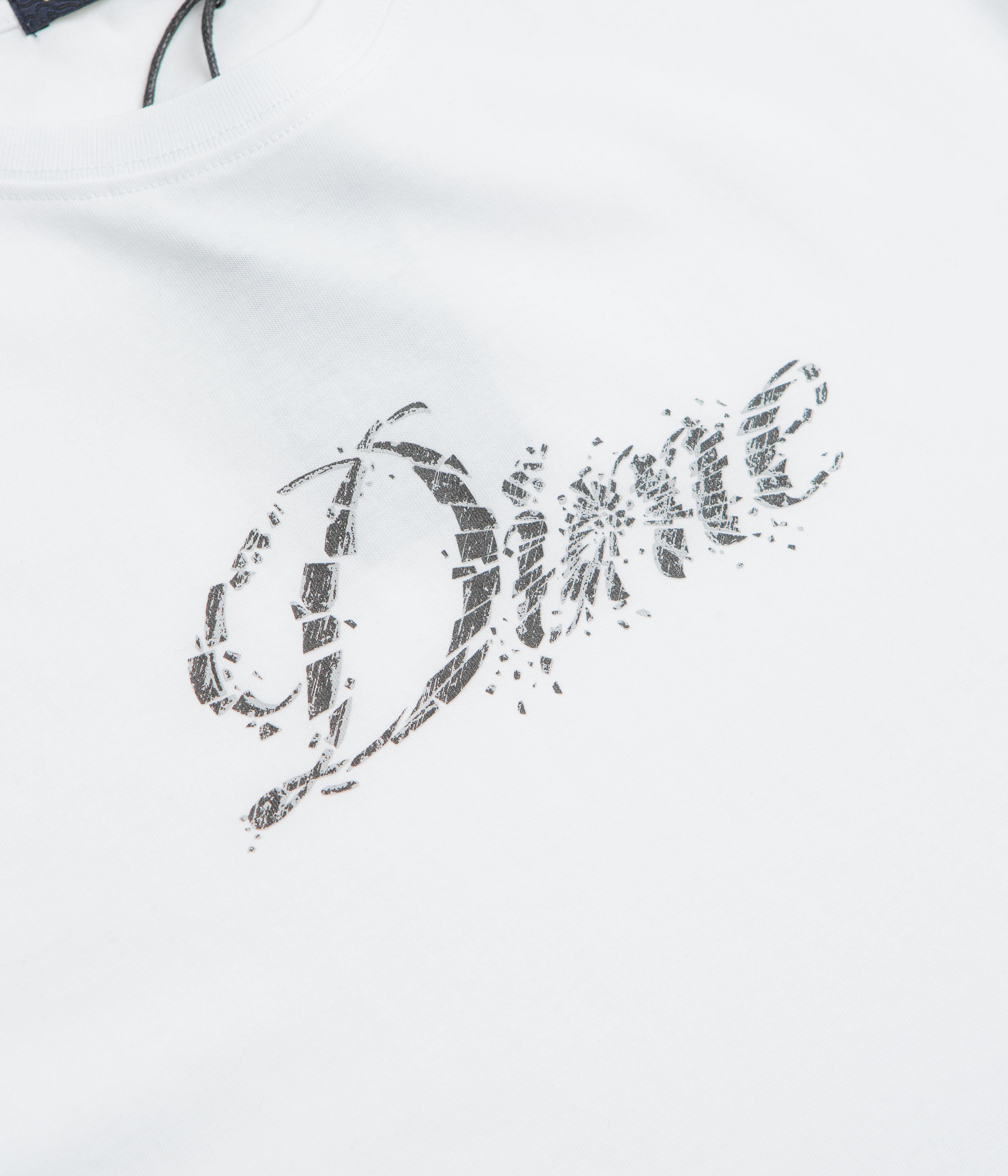 Dime Cursive Smashed T-Shirt - White