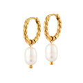 Don't Get It Twisted Pearl Hoops
