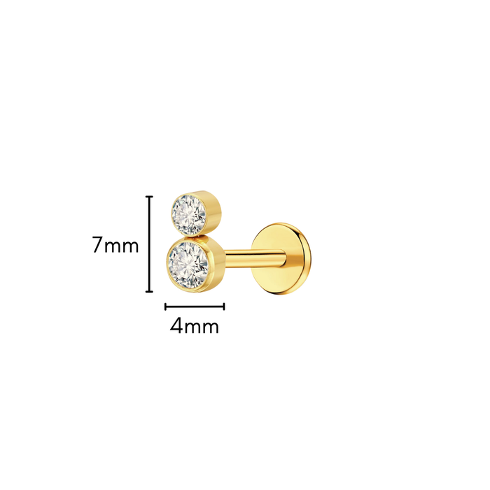 Double Down Flat Back Stud