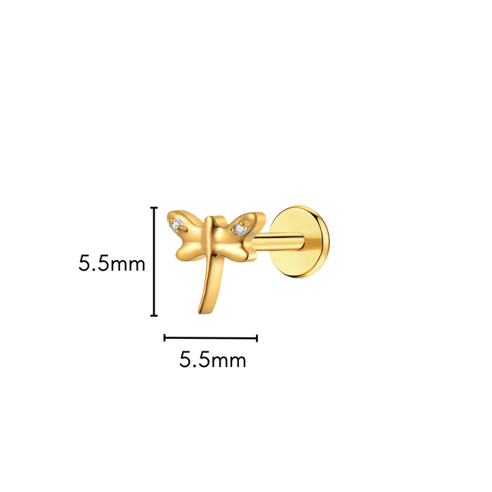 Dragonfly Flat Back Stud