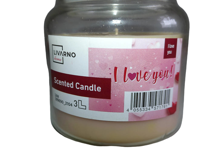 Duftkerze „I love you“ im Bonbonglas – 435 ml | LIVARNO home