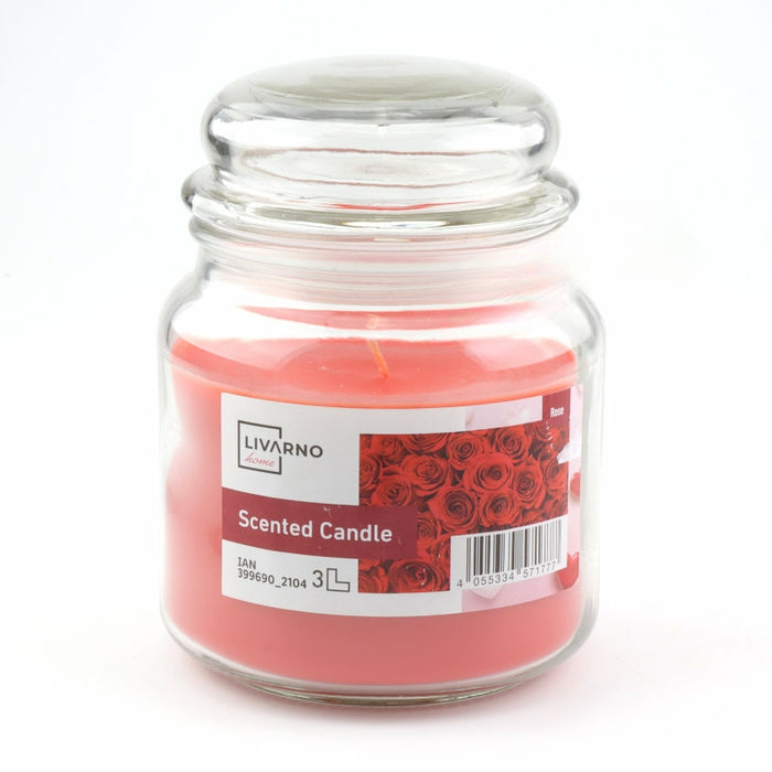 Duftkerze „Rose“ im Bonbonglas – 435 ml | LIVARNO home