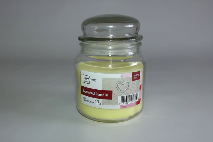 Duftkerze „Sparkling Snow“ im Bonbonglas – 435 ml | LIVARNO home