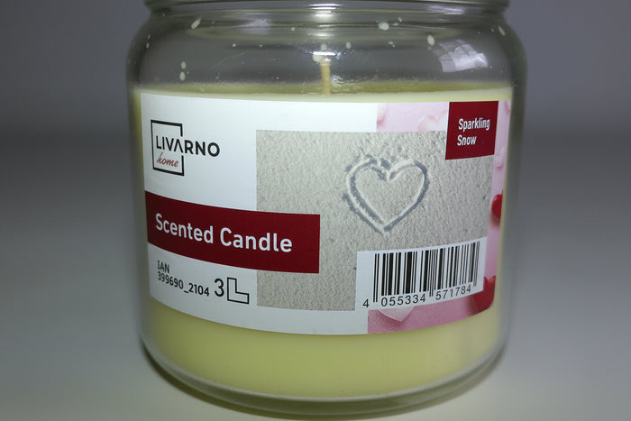 Duftkerze „Sparkling Snow“ im Bonbonglas – 435 ml | LIVARNO home