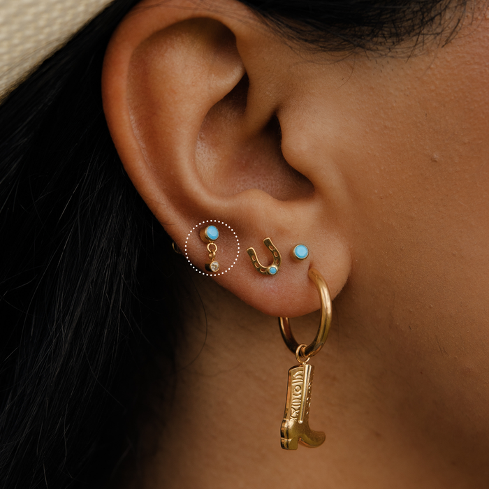 Duo Drop Flat Back Stud