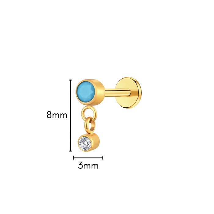 Duo Drop Flat Back Stud
