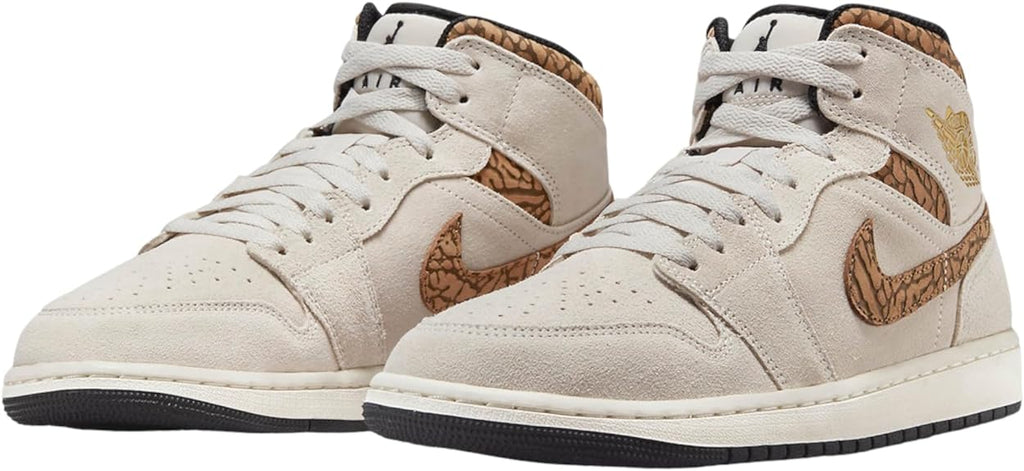 Men's Air Jordan 1 Mid SE LT Orewood Brn/Metallic Gold (DZ4129 102)