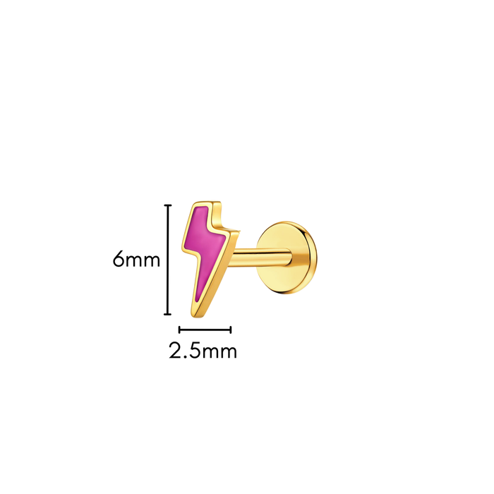 Electric Pink Flat Back Stud