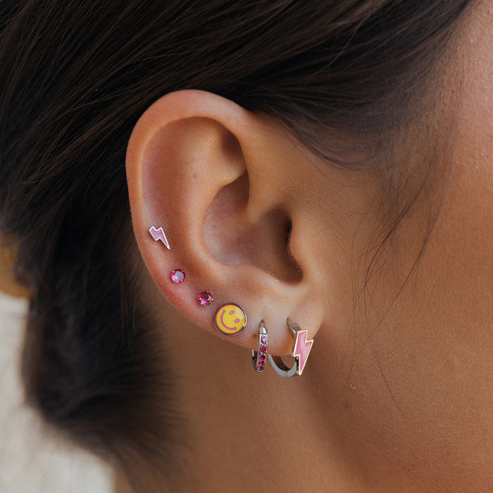 Electric Summer Hoops in Titanium