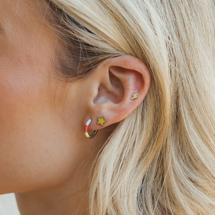 Electric Yellow Flat Back Stud