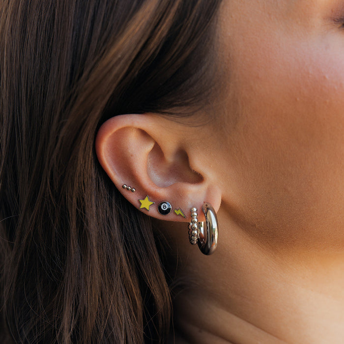Electric Yellow Flat Back Stud