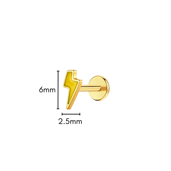 Electric Yellow Flat Back Stud